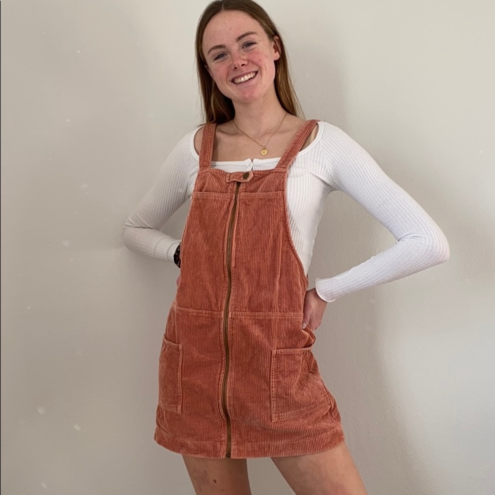 Pink corduroy dress